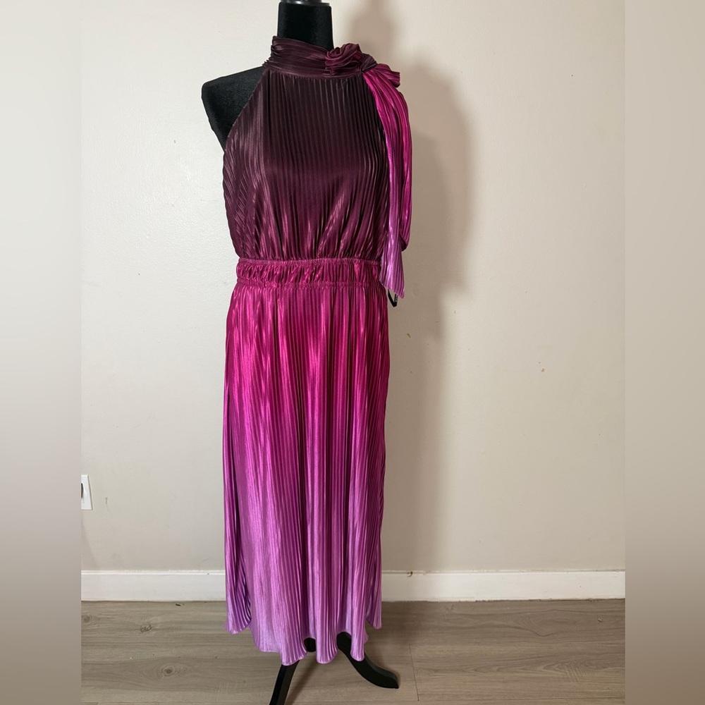 Anne Klein One Shoulder Pink Ombre Dress